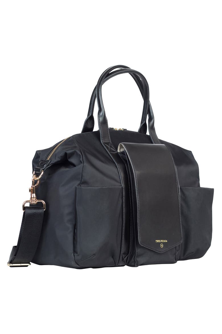 Peekaboo Diaper Satchel, Alternate, color, BLACK