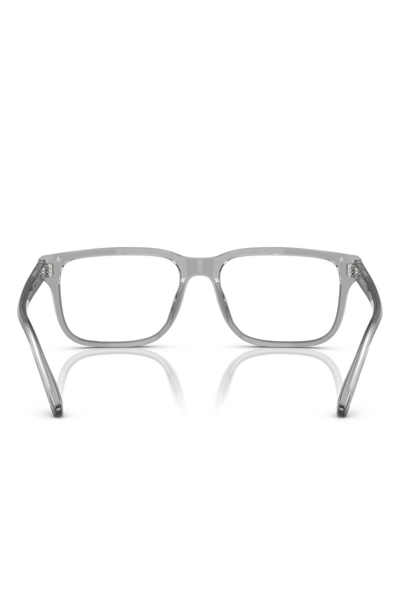 Emporio Armani 56mm Rectangle Optical Glasses, Alternate, color, Shiny Grey / Demo Lens