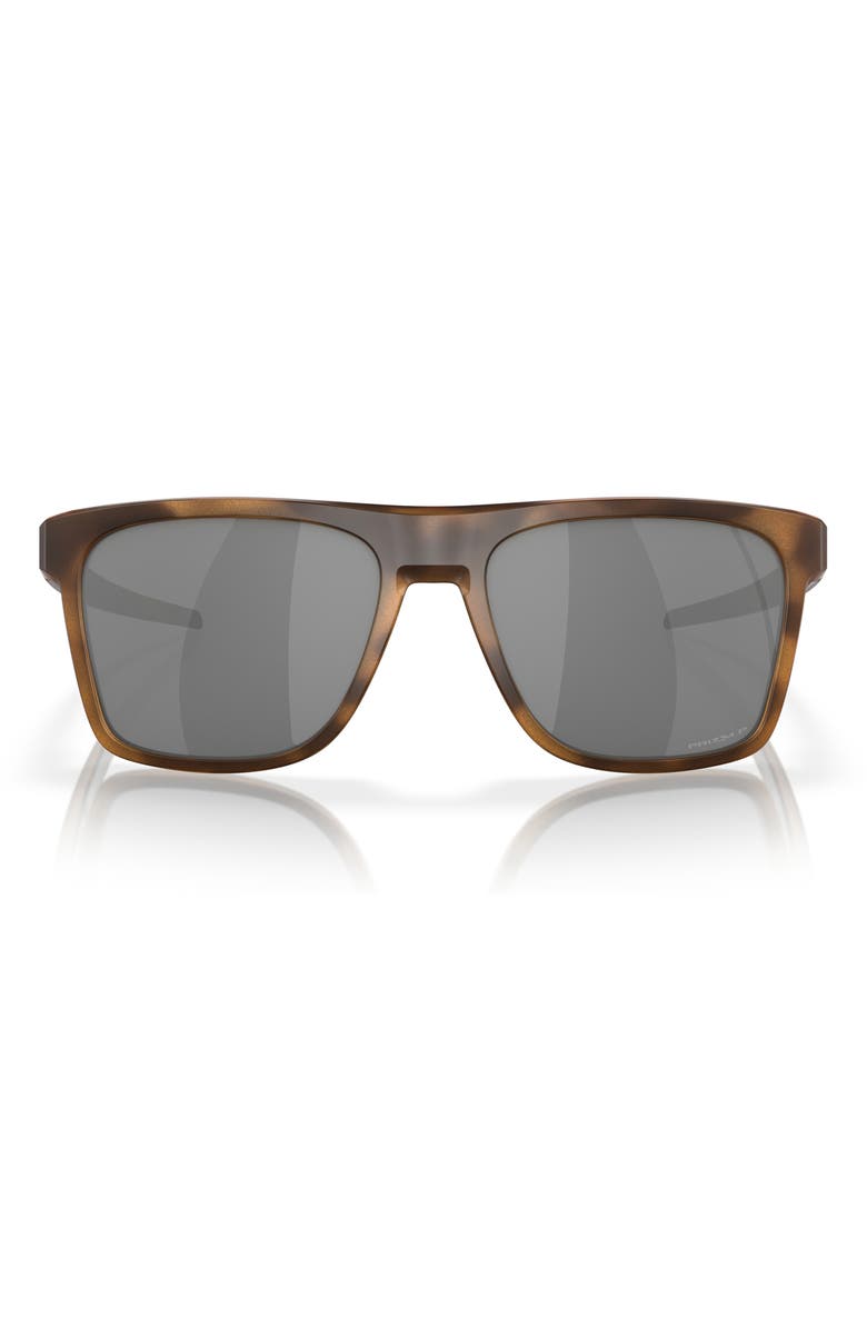 Oakley Leffingwell 57mm Prizm<sup>™</sup> Polarized Rectangular Sunglasses, Main, color, Brown Tort
