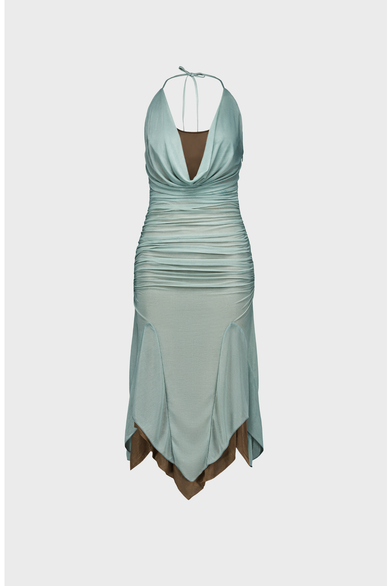 Evi Midi Dress, Main, color, Sage Green