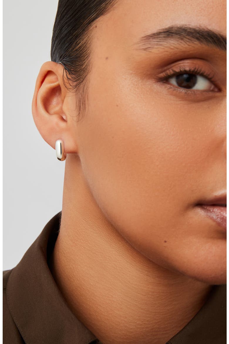 Puffy Detachable Link Earrings, Alternate, color, HIGH POLISH SILVER