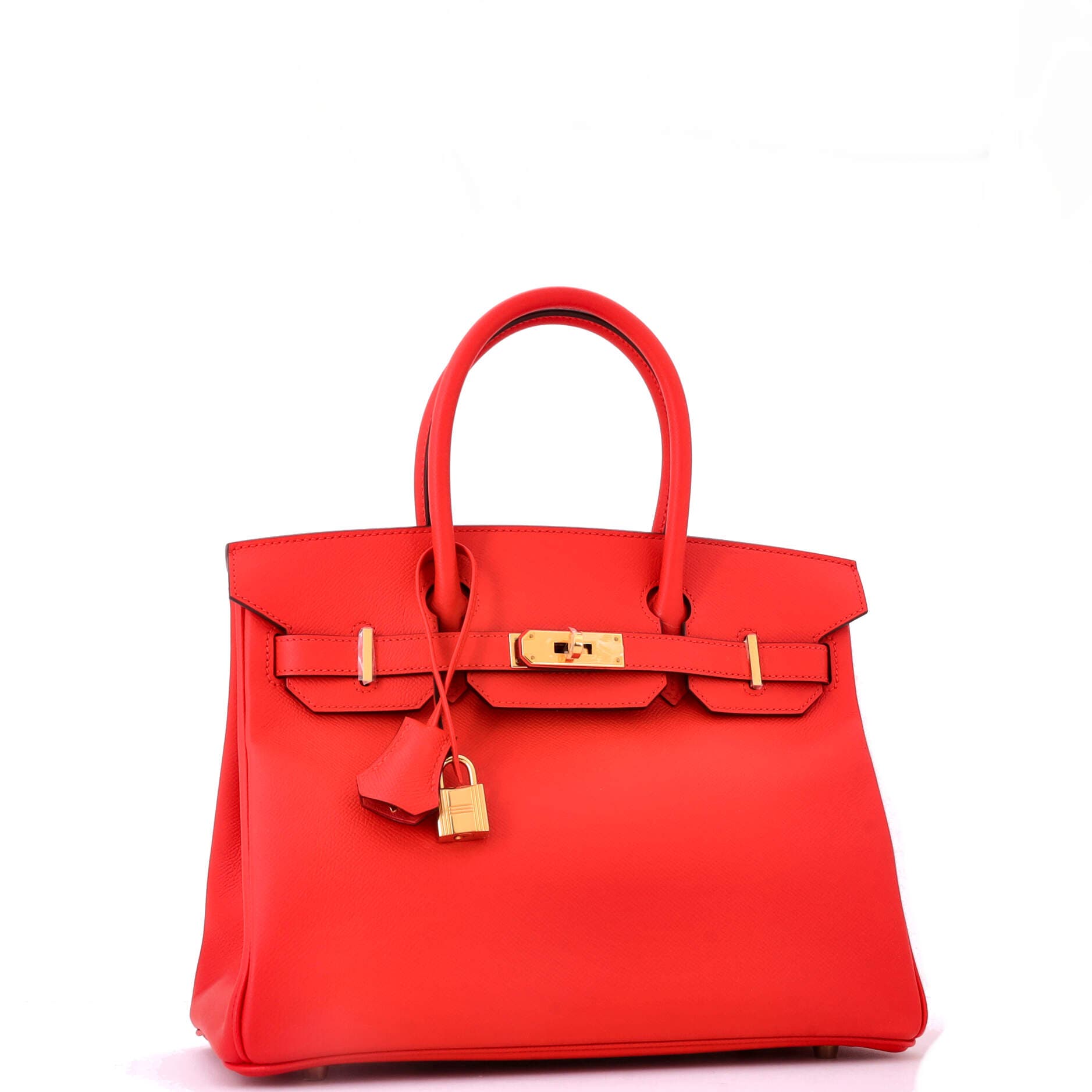 Pre-Owned Hermes Birkin Handbag Red Epsom with Gold Hardware 30, Alternate, color, Rouge Tomate