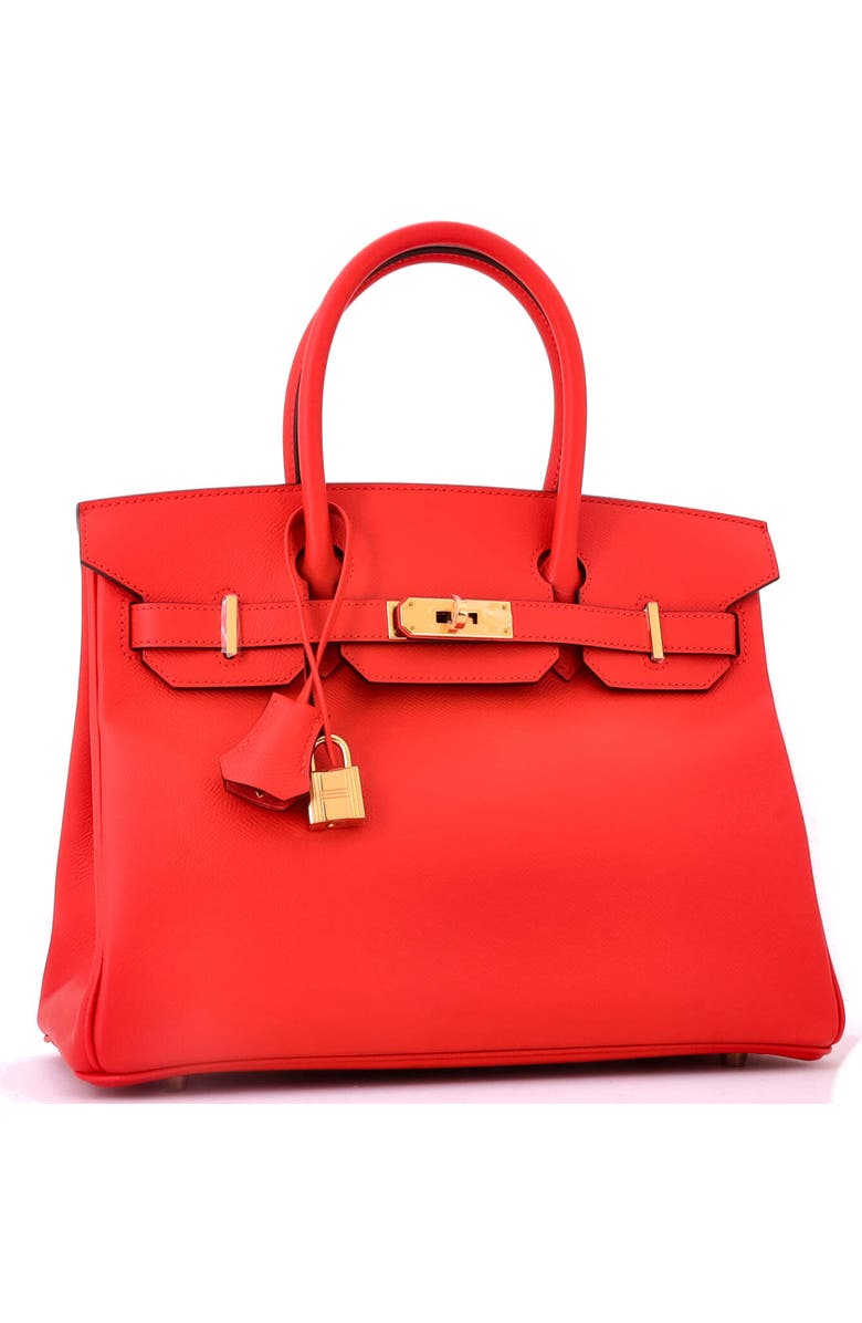Pre-Owned Hermes Birkin Handbag Red Epsom with Gold Hardware 30, Alternate, color, Rouge Tomate