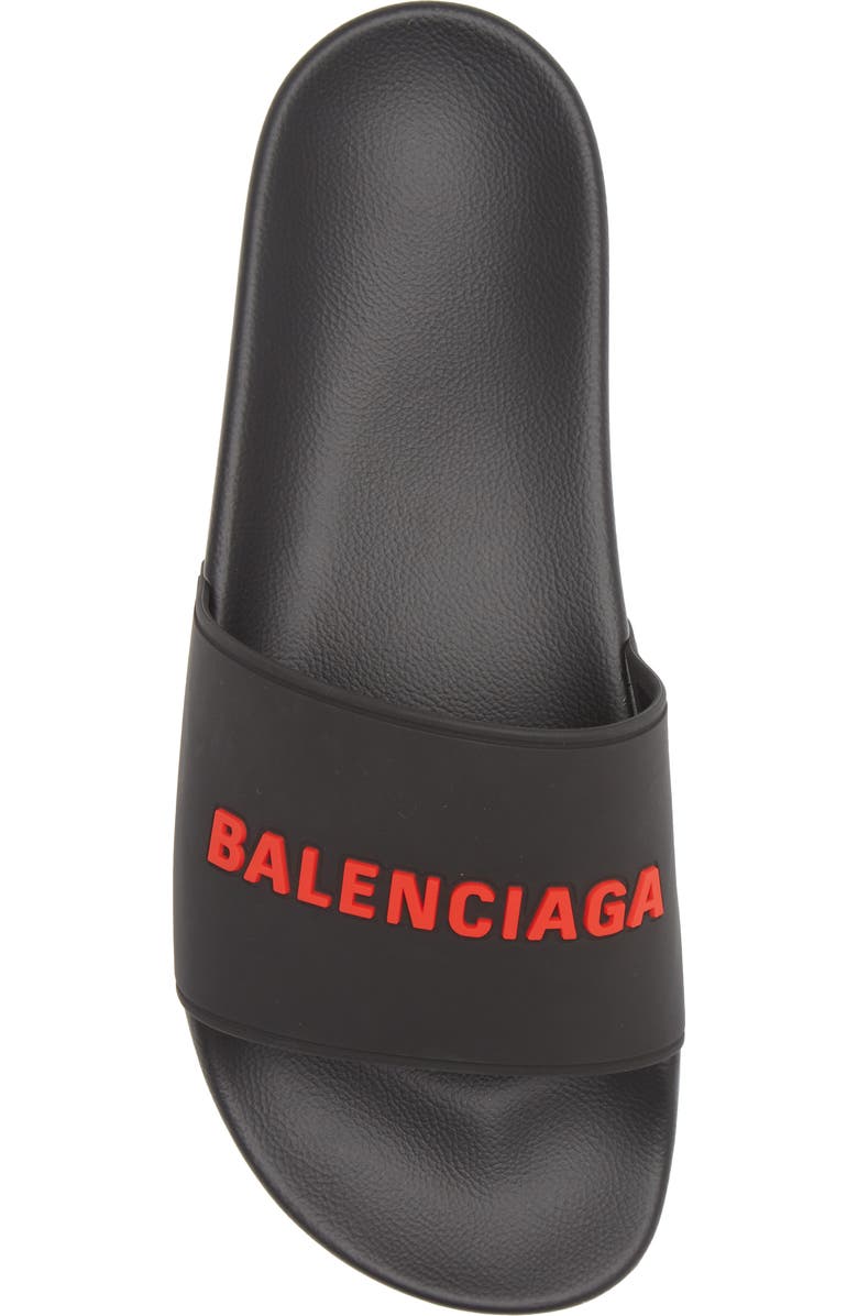 Balenciaga Logo Slide Sandal, Alternate, color,