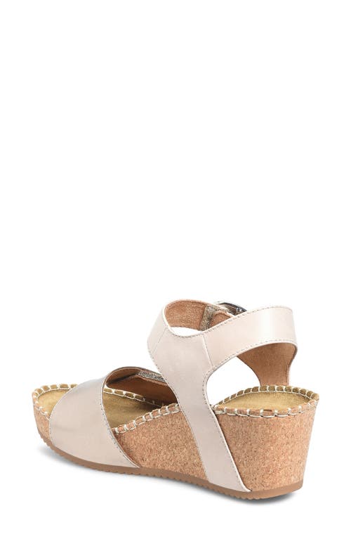 Comfortiva Eldorah Platform Wedge Sandal In Gold/beige