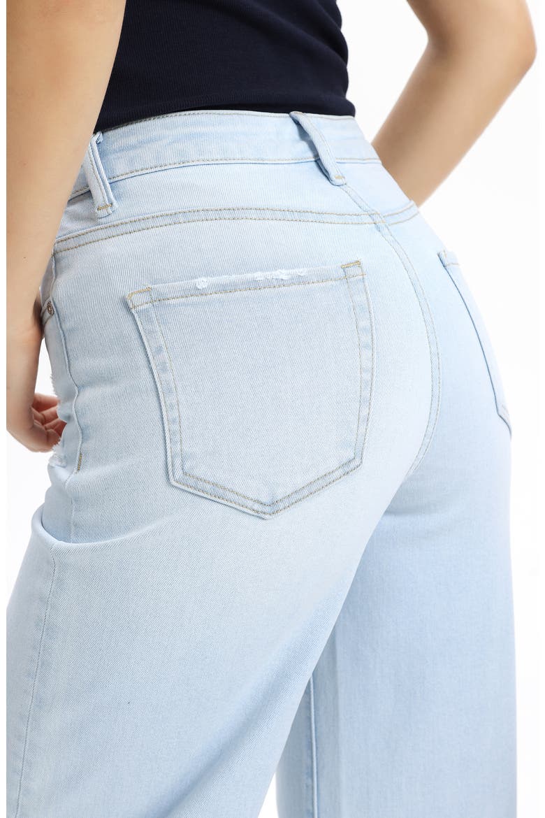 High Waist Ankle Tapered Jeans, Alternate, color, LIGHT BLUE