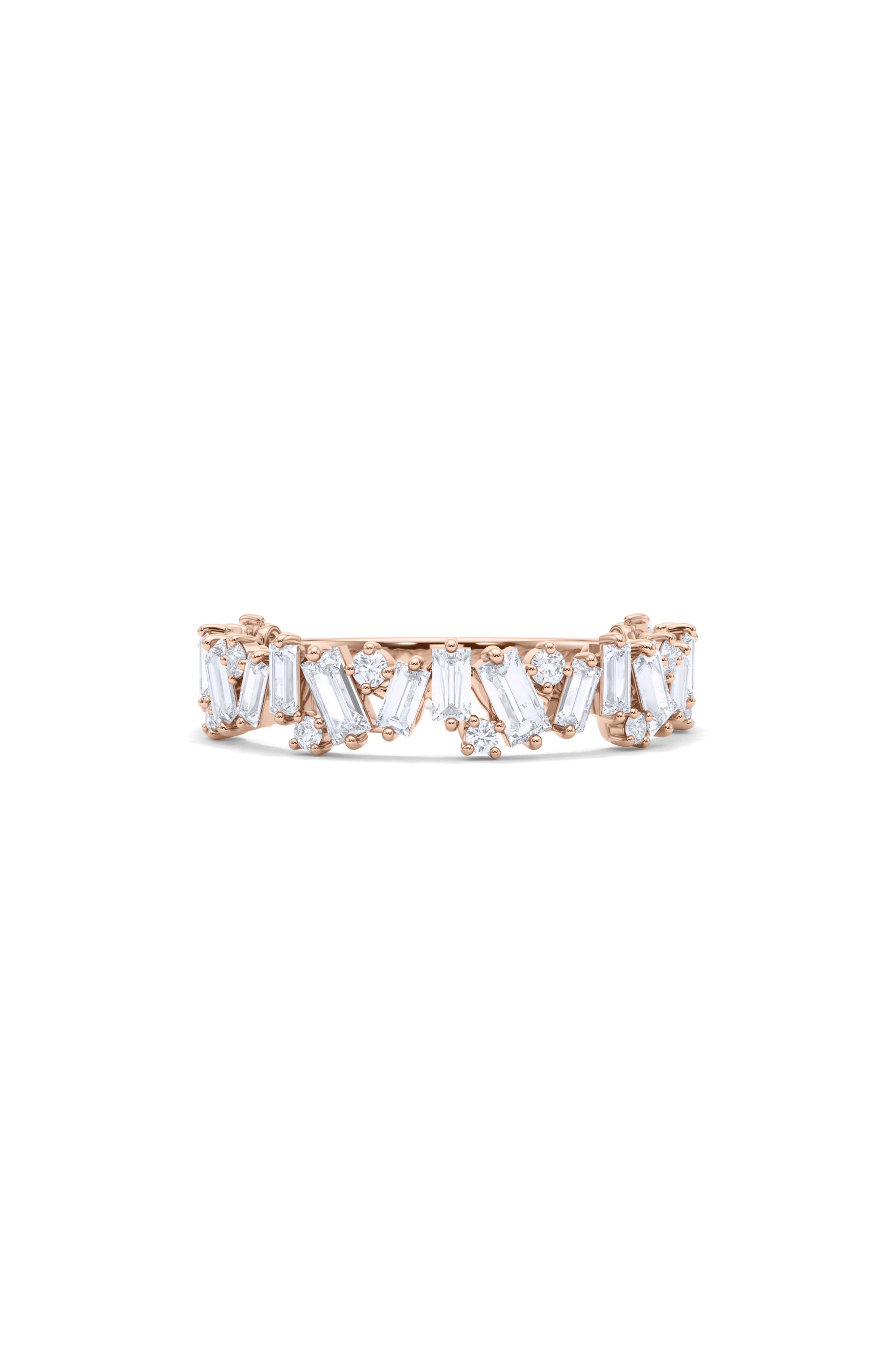HauteCarat Radiant Cut Lab Grown Diamond 18K Gold Eternity Band (Women ...