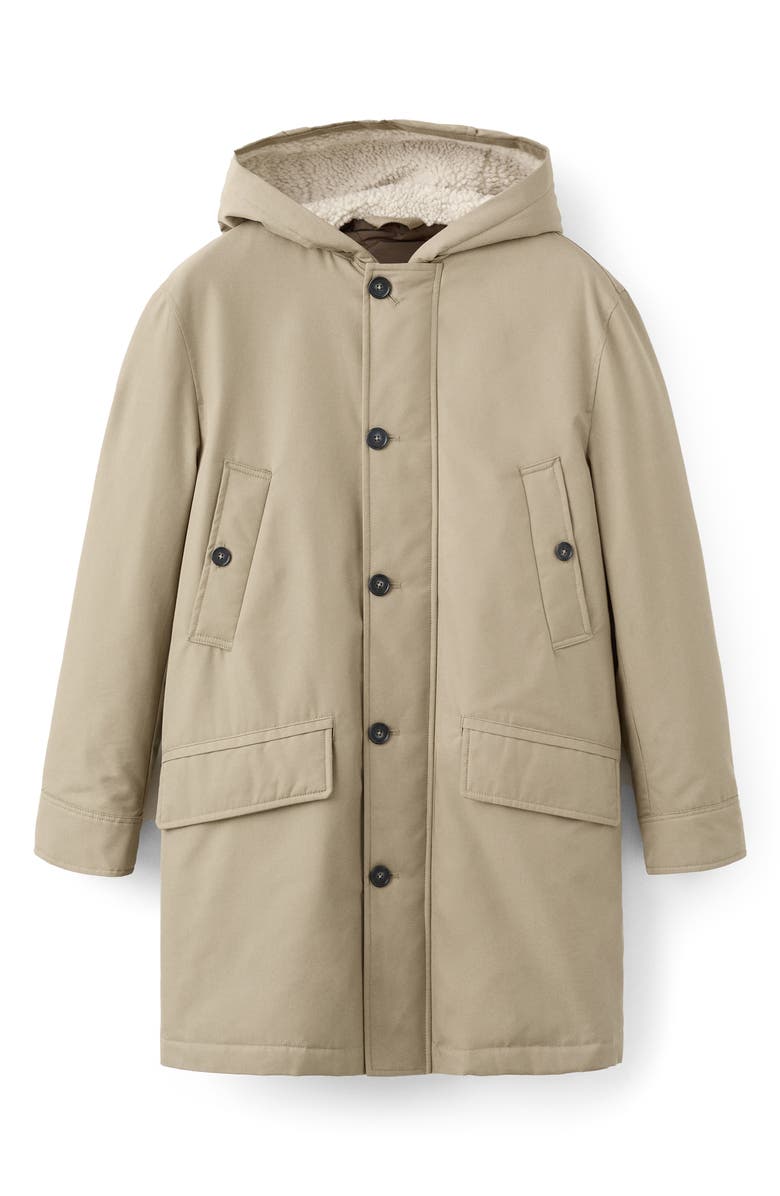 MANGO Water Repellent Parka, Alternate, color, Medium Brown