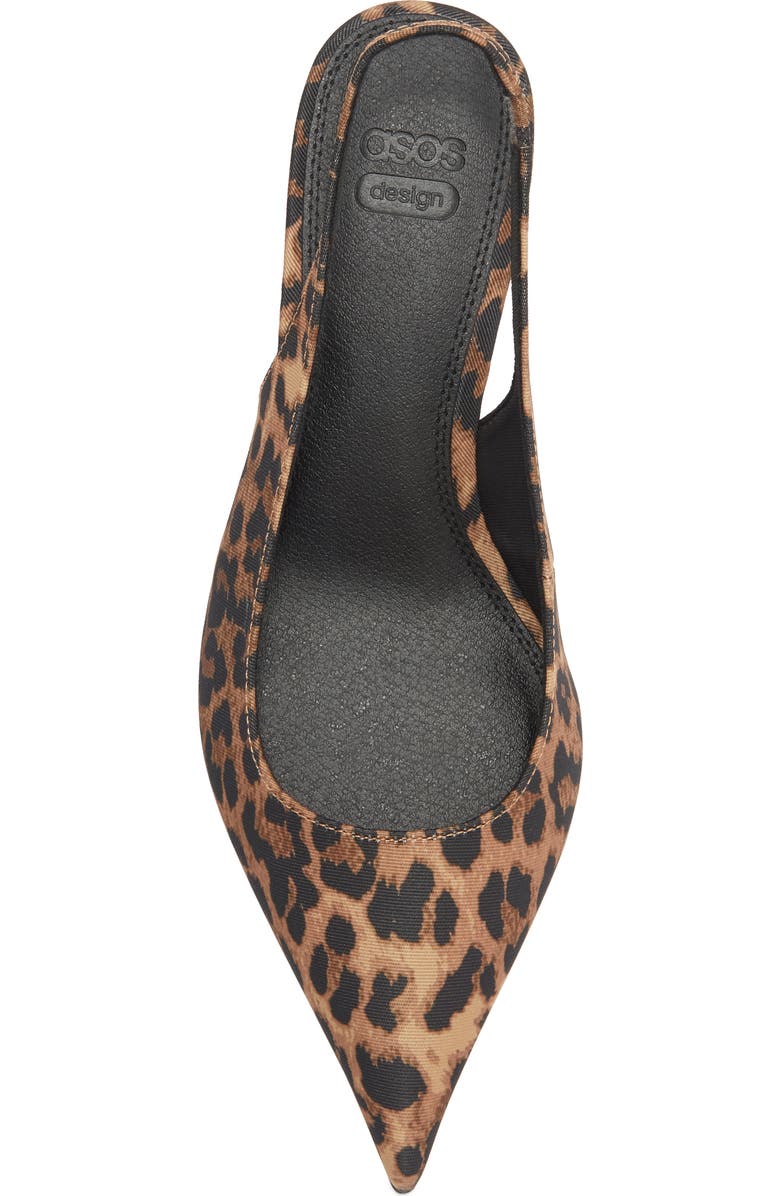 ASOS DESIGN Stroll Slingback Kitten Heel Pump, Alternate, color, Brown Multi