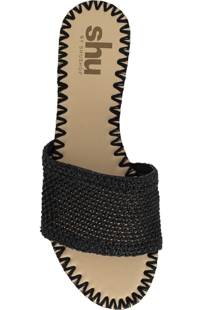 SHUSHOP Dixie Slide Sandal, Alternate, color, Black
