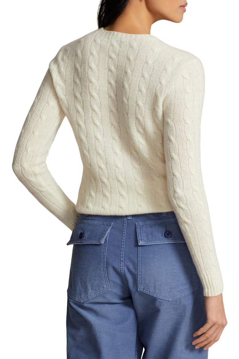 Julianna Cable Stitch Wool & Cashmere Sweater, Alternate, color, AUTHENTIC CREAM