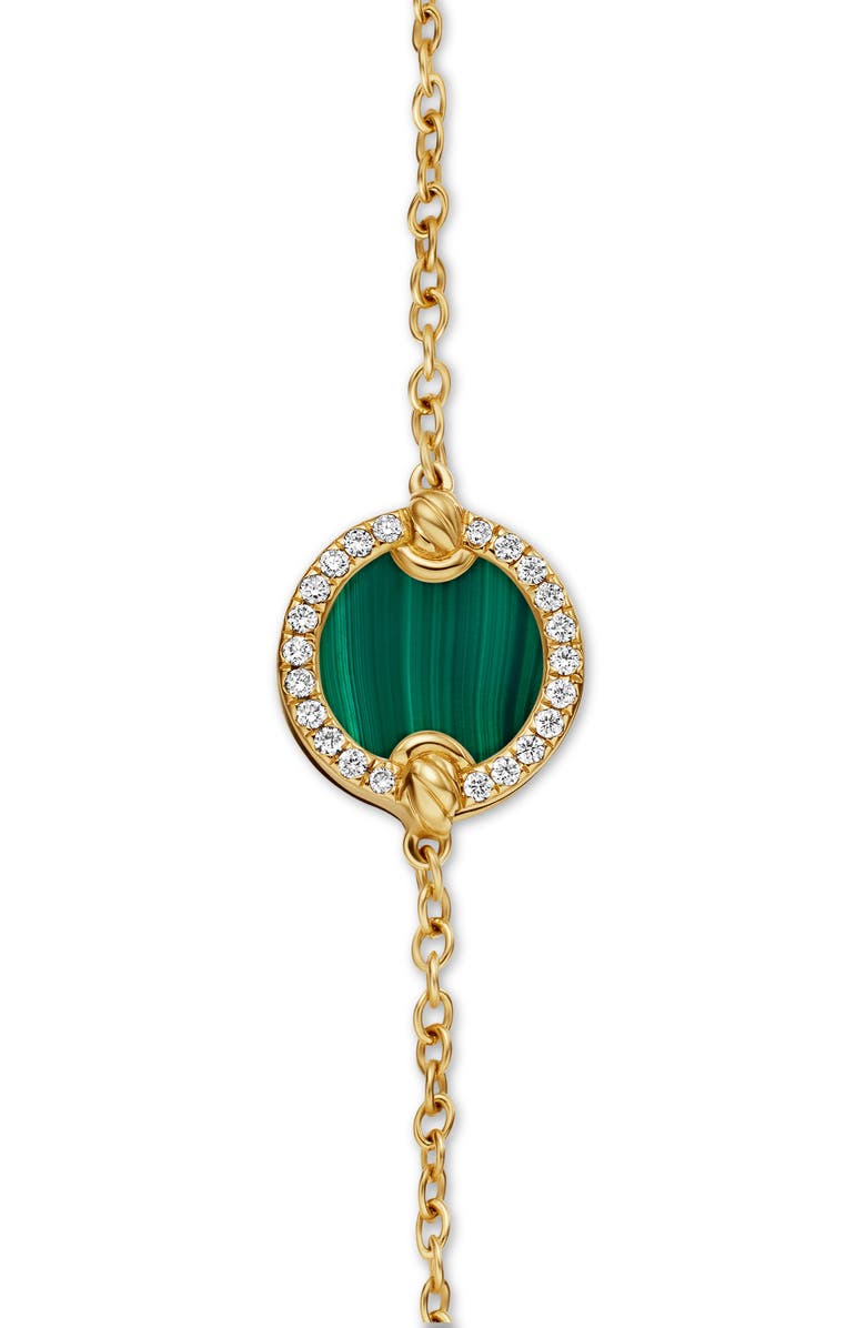 David Yurman Petite Elements Center Station Chain Bracelet with Semiprecious Stone & Diamonds, Alternate, color, 