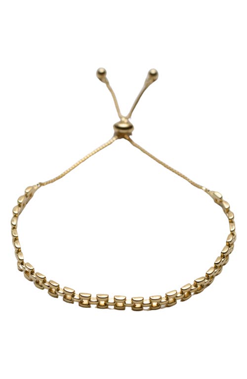 Argento Vivo Sterling Silver Dainty Panthera Slider Bracelet In Gold