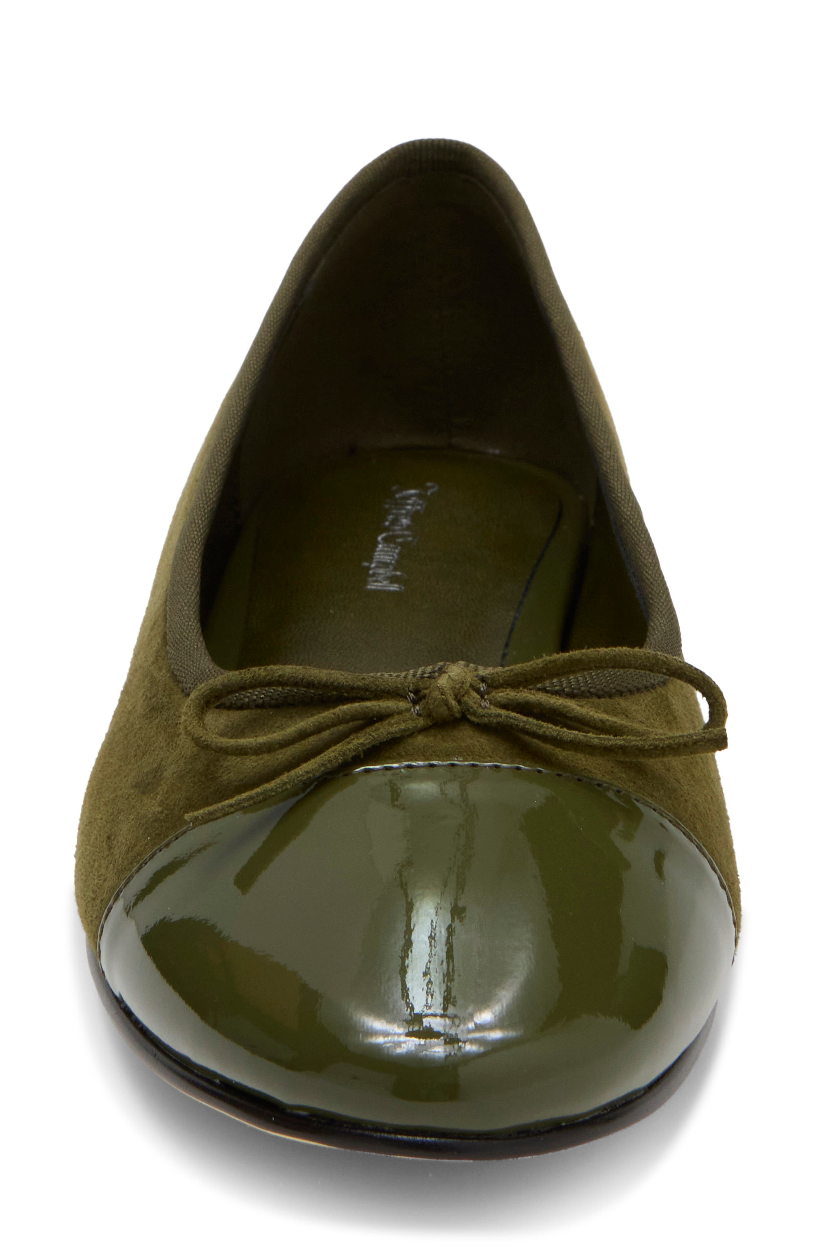 Arabesque Ballet Flat, Alternate, color, KHAKI SUEDE COMBO