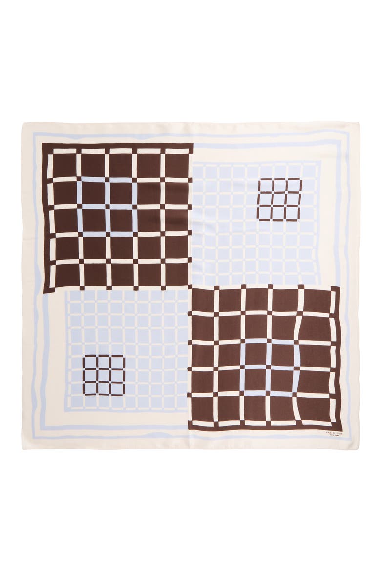 Pop Geo Silk Scarf, Alternate, color, MOCHG