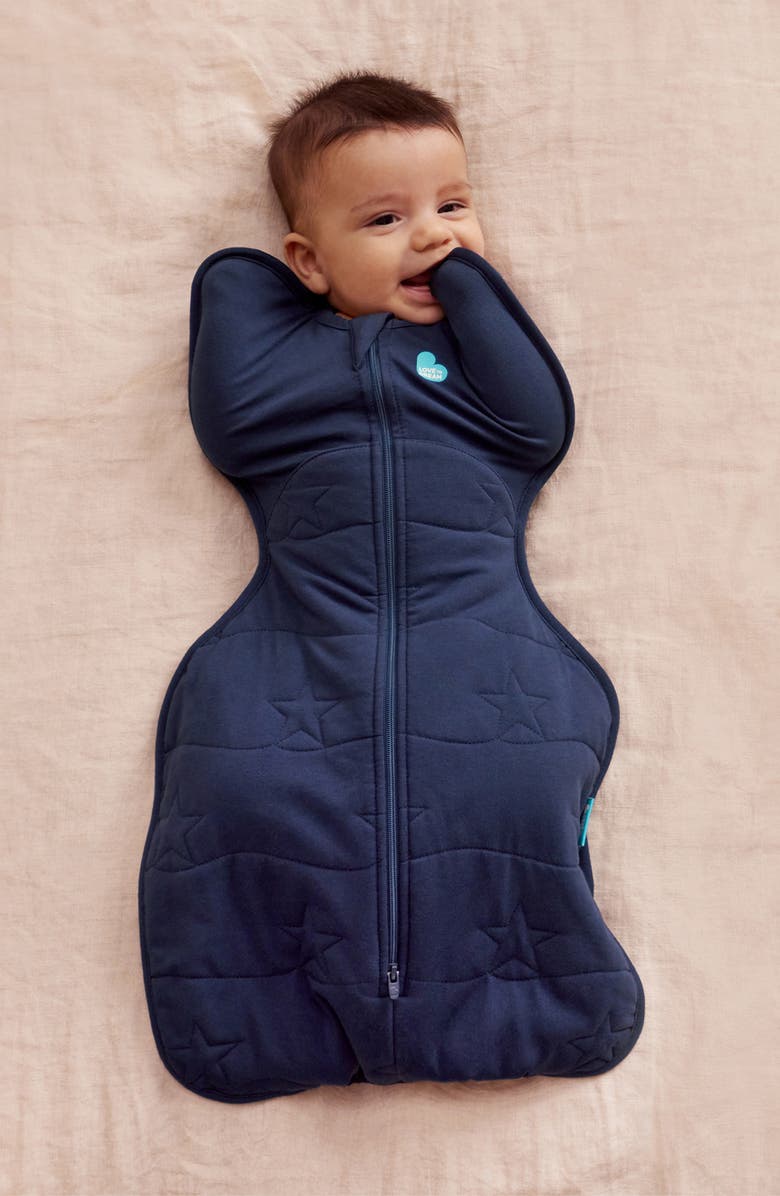 LOVE TO DREAM Swaddle Up<sup>™</sup> Extra Warm 3.5 TOG Quilted Stretch Cotton Swaddle, Alternate, color, Navy