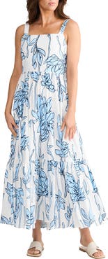 Brave+True Carmen Tiered Print Midi Dress
