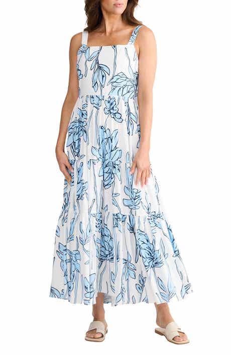 Carmen Tiered Print Midi Dress