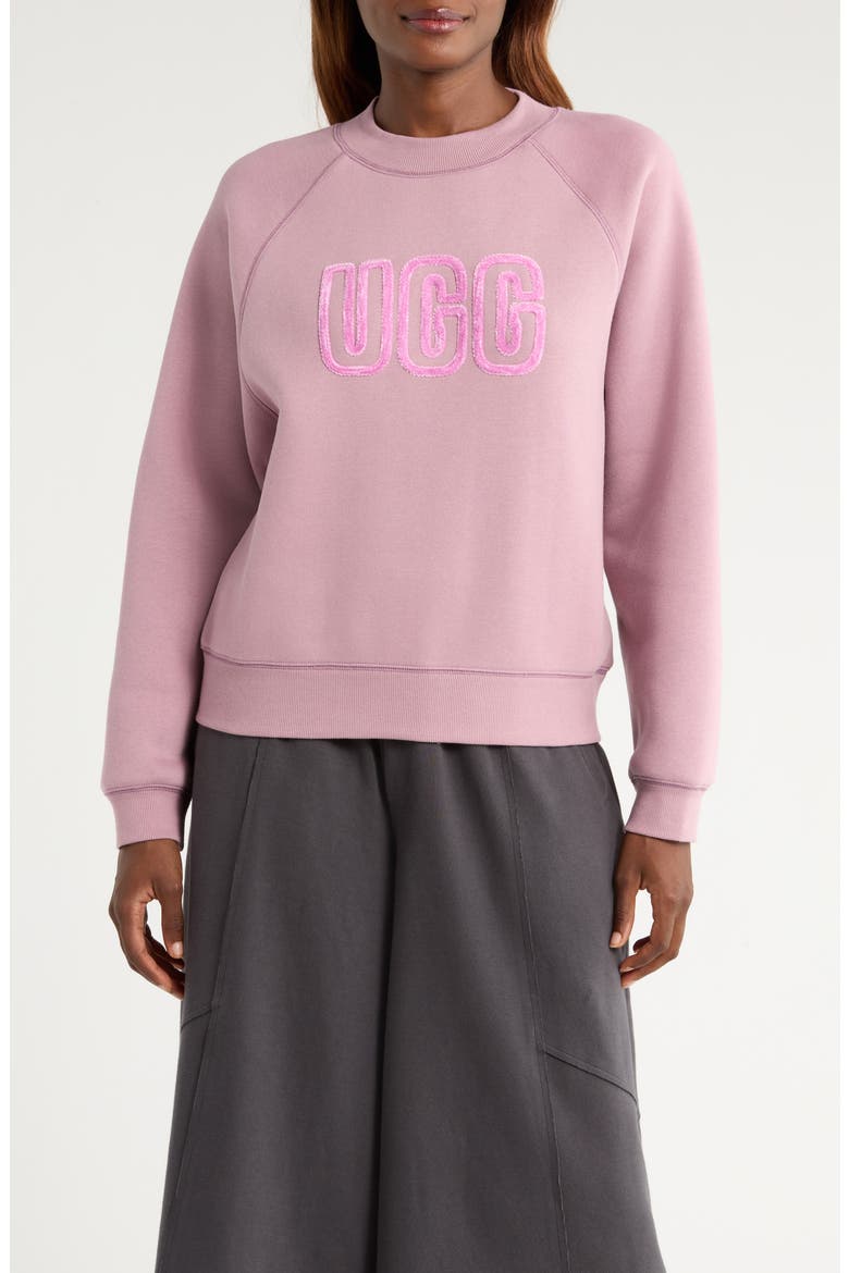 Logo Crewneck Sweatshirt, Main, color, SHAD