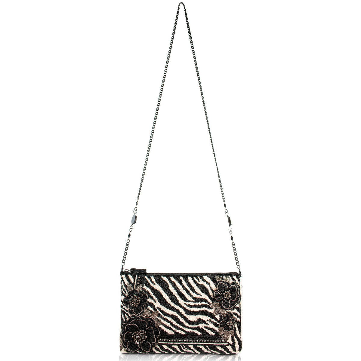 Mary Frances Accessories Primal Balance Crossbody Handbag, Alternate, color, White / Black