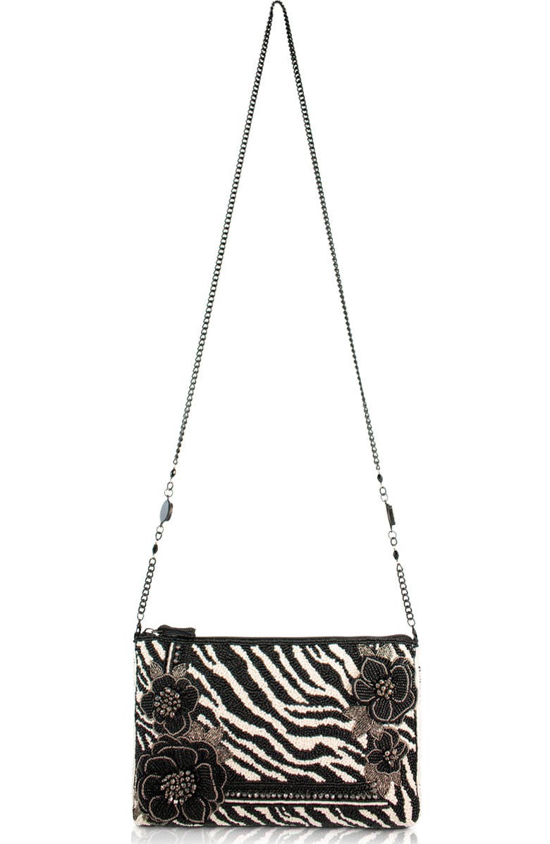 Mary Frances Accessories Primal Balance Crossbody Handbag, Alternate, color, White / Black