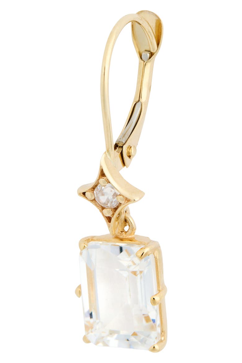 Jac & Jo Greta White Topaz Drop Earrings, Alternate, color, YELLOW GOLD