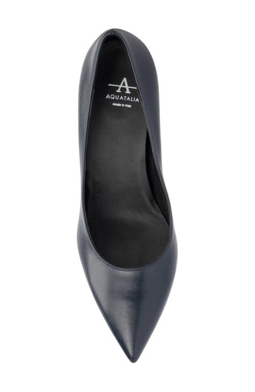Aquatalia Melina Pointed Toe Pump In Navy Blue