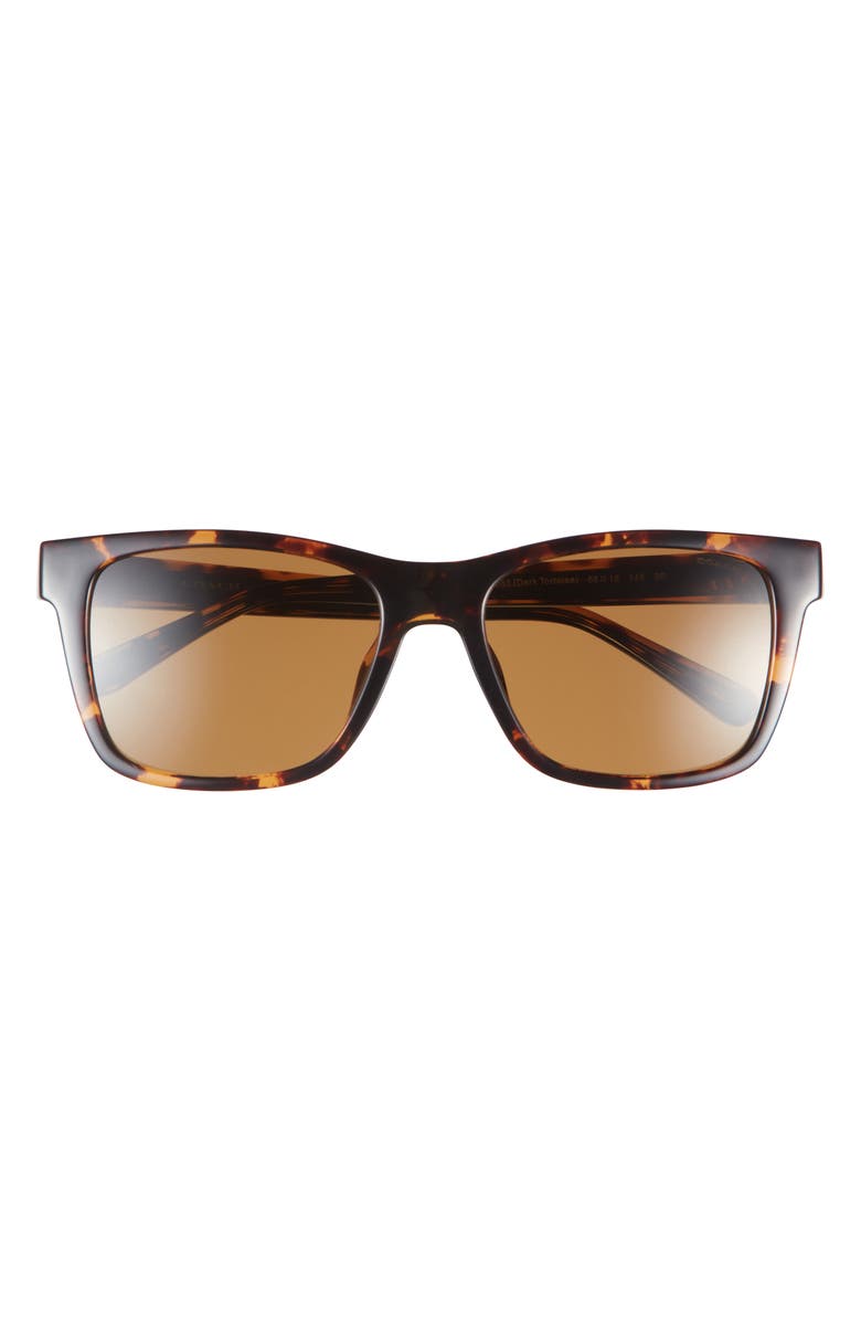 COACH 56mm Square Polarized Sunglasses, Main, color, Dark Tortoise