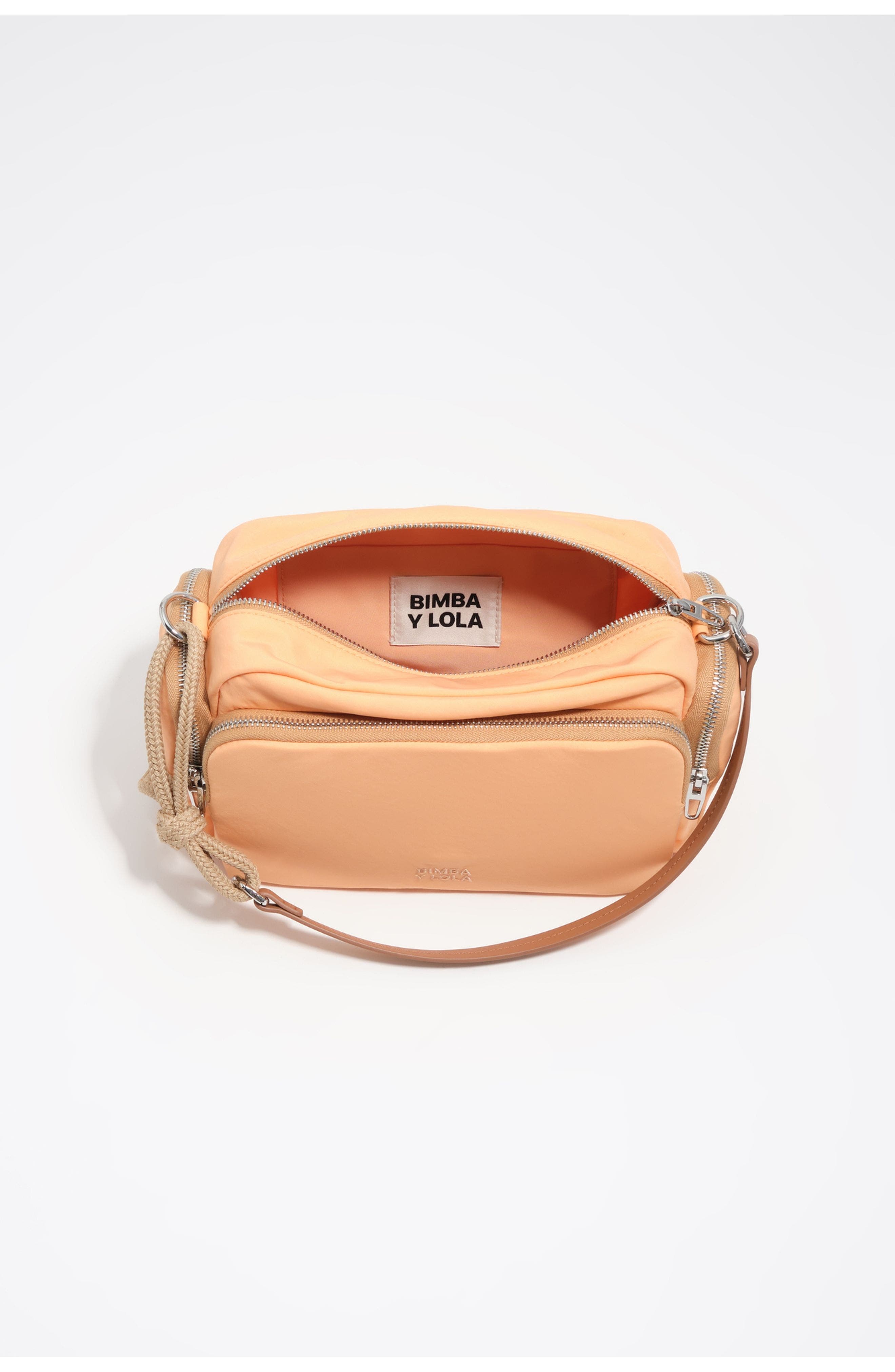 Bimba y Lola Medium Nylon Pocket Bag, Alternate, color, Orange Sorbet