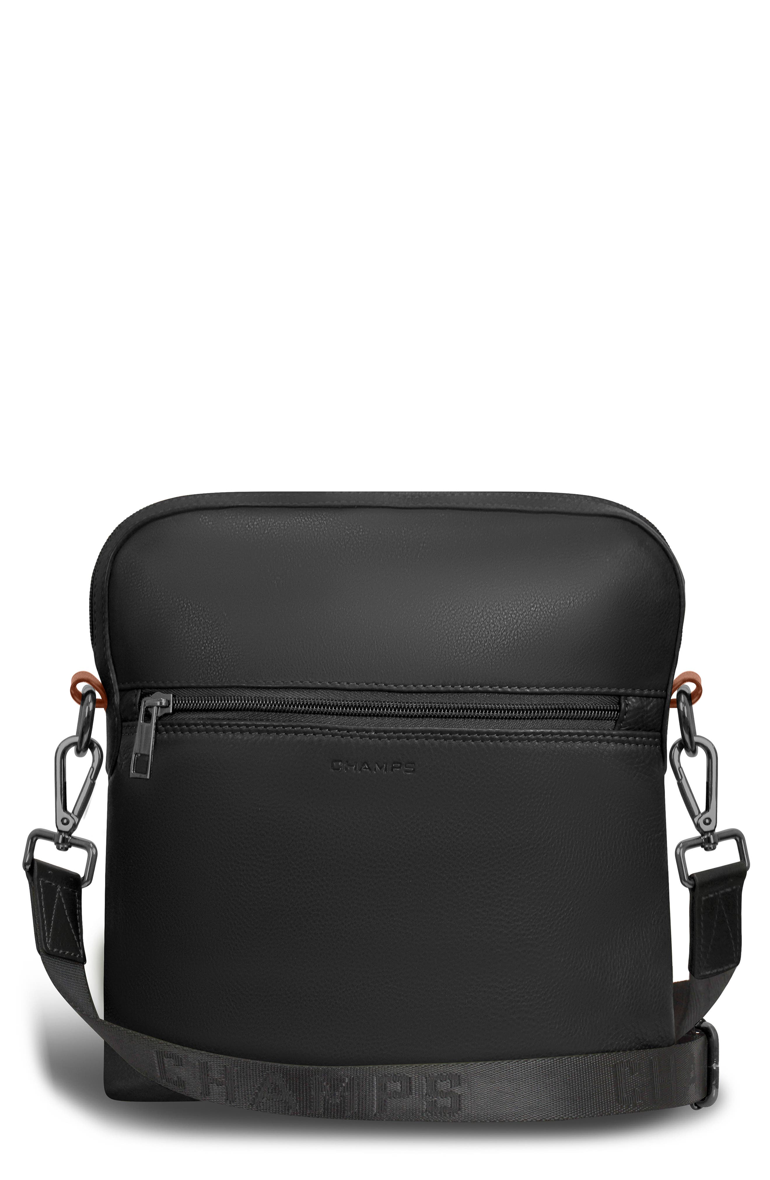 CHAMPS Onyx Leather Camera Bag
