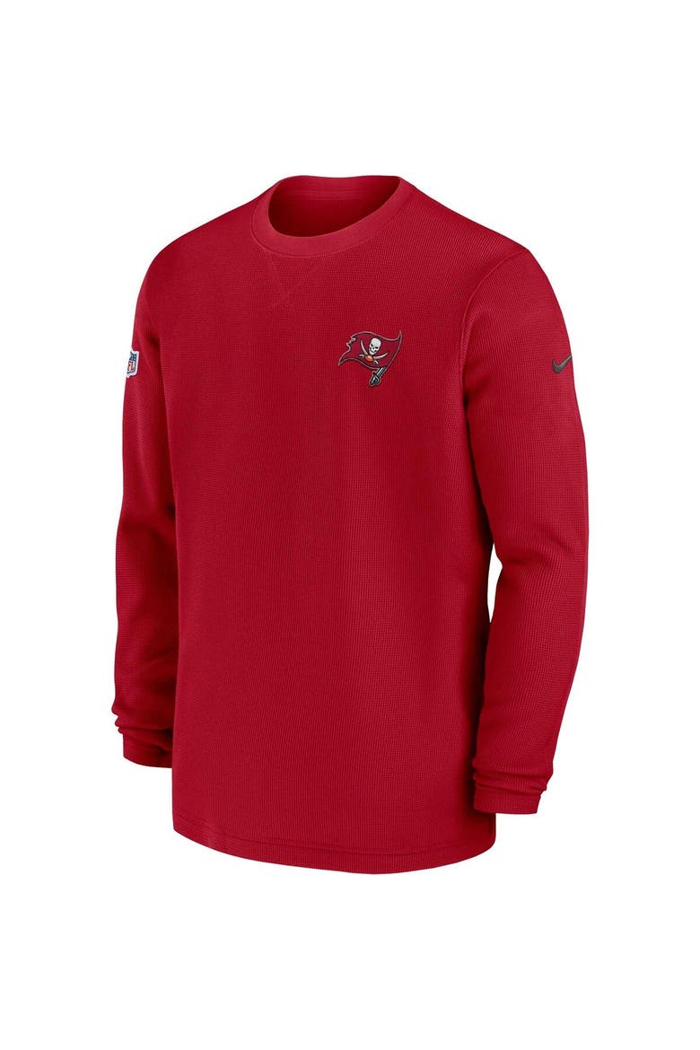 Men's Nike  Red Tampa Bay Buccaneers 2023 Sideline Throwback Heavy Brushed Waffle Long Sleeve Top, Alternate, color, Red