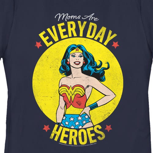 Wonder Woman Moms Are Everyday Heroes Graphic T-shirt In Blue