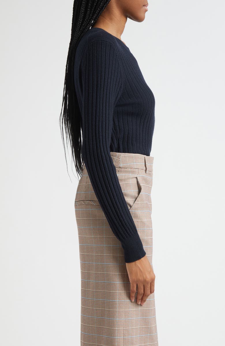 Veronica Beard Cheval Merino Wool Crewneck Sweater, Alternate, color,