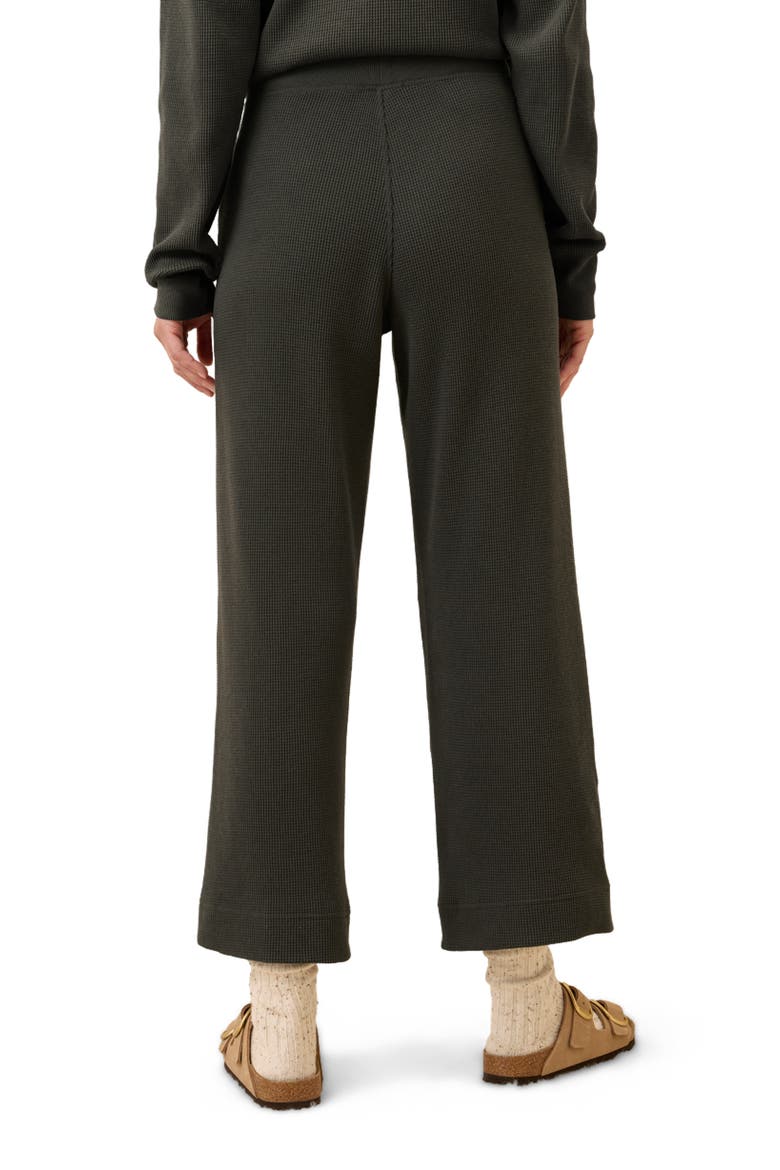 Thermal Waffle Wide Leg Pant, Alternate, color, Oak