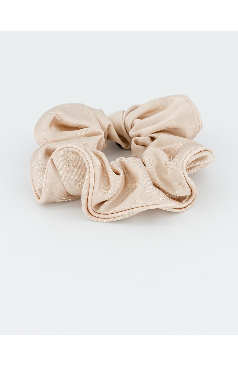 Alexandre de Paris Amaretto Silk Scrunchie, Alternate, color, Beige