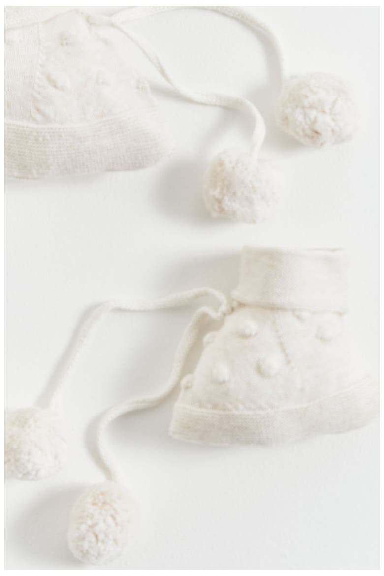 Premium Cotton My First Knit Booties Unisex for Infant, Alternate, color, Ivory
