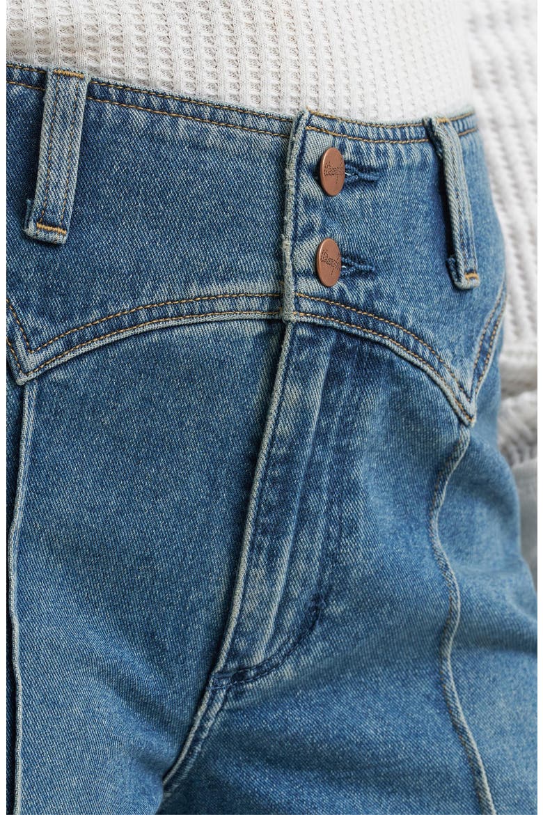 Canyon High Waist Pintuck Wide Leg Jeans, Alternate, color, WORN LEGACY