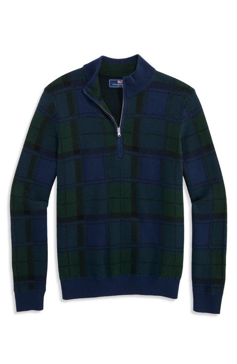 Kids' Blackwatch Boathouse Quarter Zip Pullover