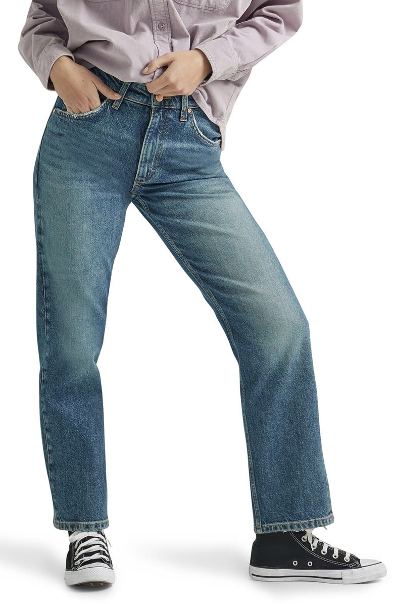 Lee Rider Classic Straight Leg Jeans, Main, color, Classic Indigo