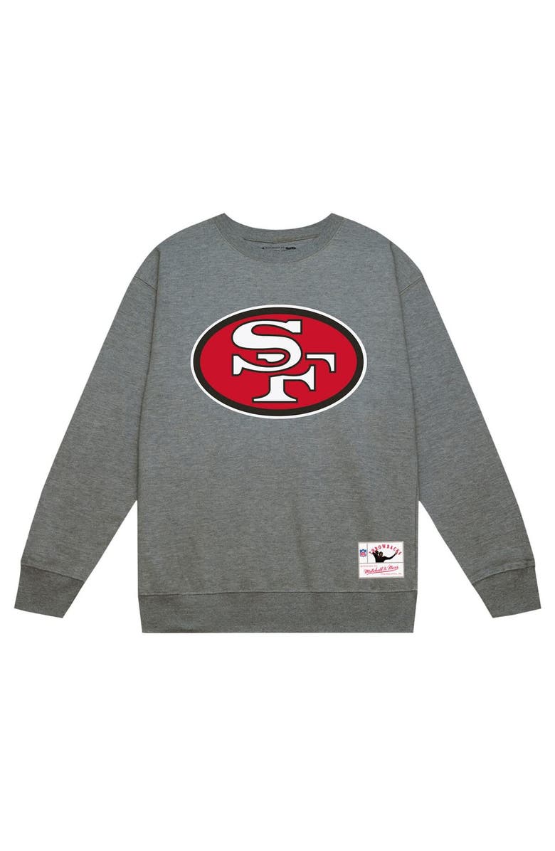 Mitchell & Ness Men's Mitchell & Ness Heather Gray San Francisco 49ers Basic Fleece Pullover Sweatshirt, Alternate, color, Heather Gray