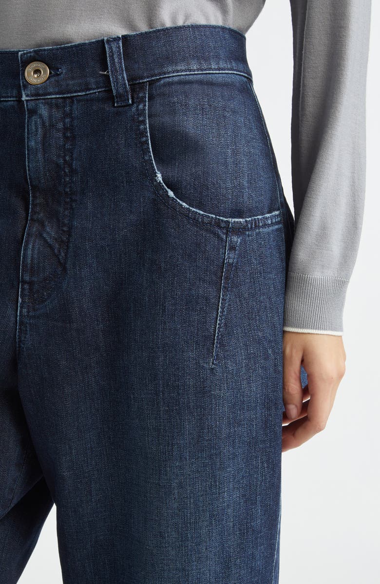 Eleventy Distressed Stretch Denim Jeans, Alternate, color, Blue