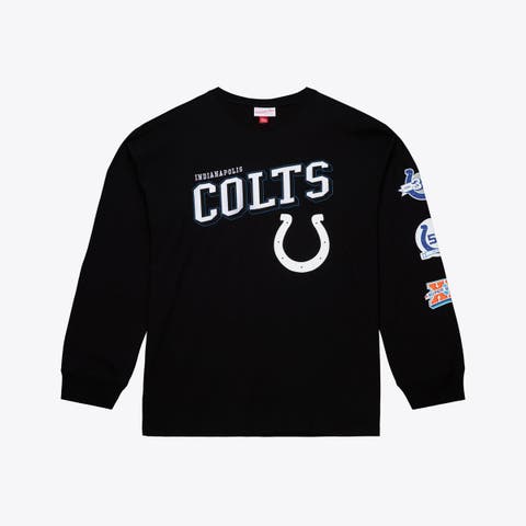 Men's Mitchell & Ness  Black Indianapolis Colts Big & Tall Training Camp Long Sleeve T-Shirt