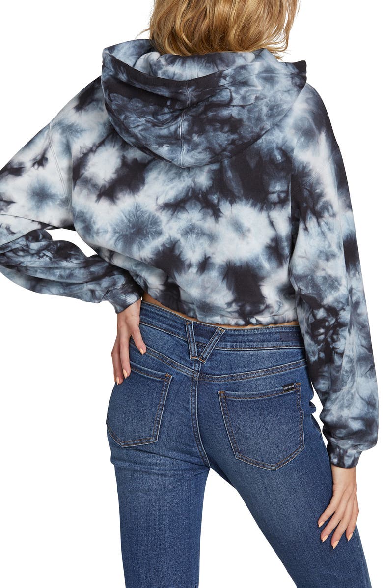 Volcom Knot It Tie Dye Crop Hoodie, Alternate, color,