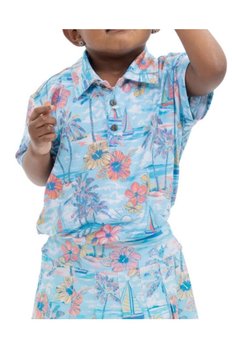 The BVIs - Unisex Kids Golf Shirt, Alternate, color, Blue