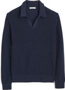 Madewell Shaker Stitch Cotton Sweater Polo