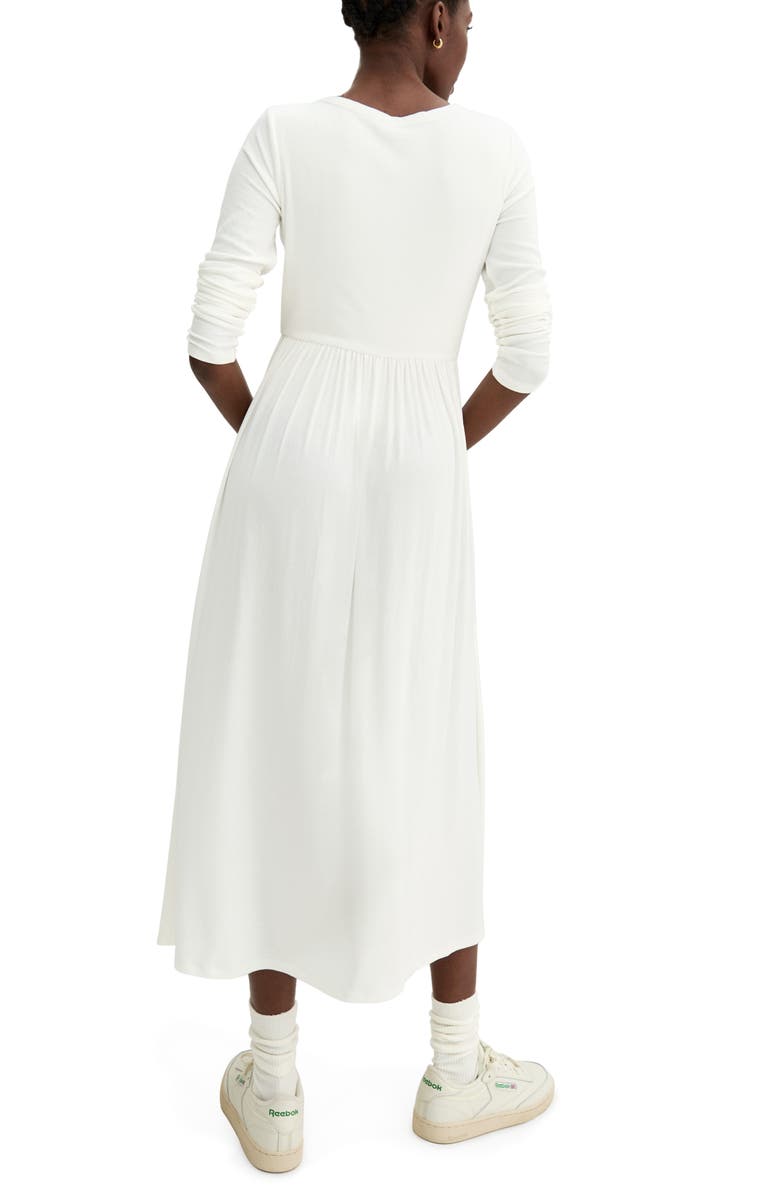 HATCH Collection The Softest Rib Long Sleeve Maternity/Nursing Dress, Alternate, color, Ivory
