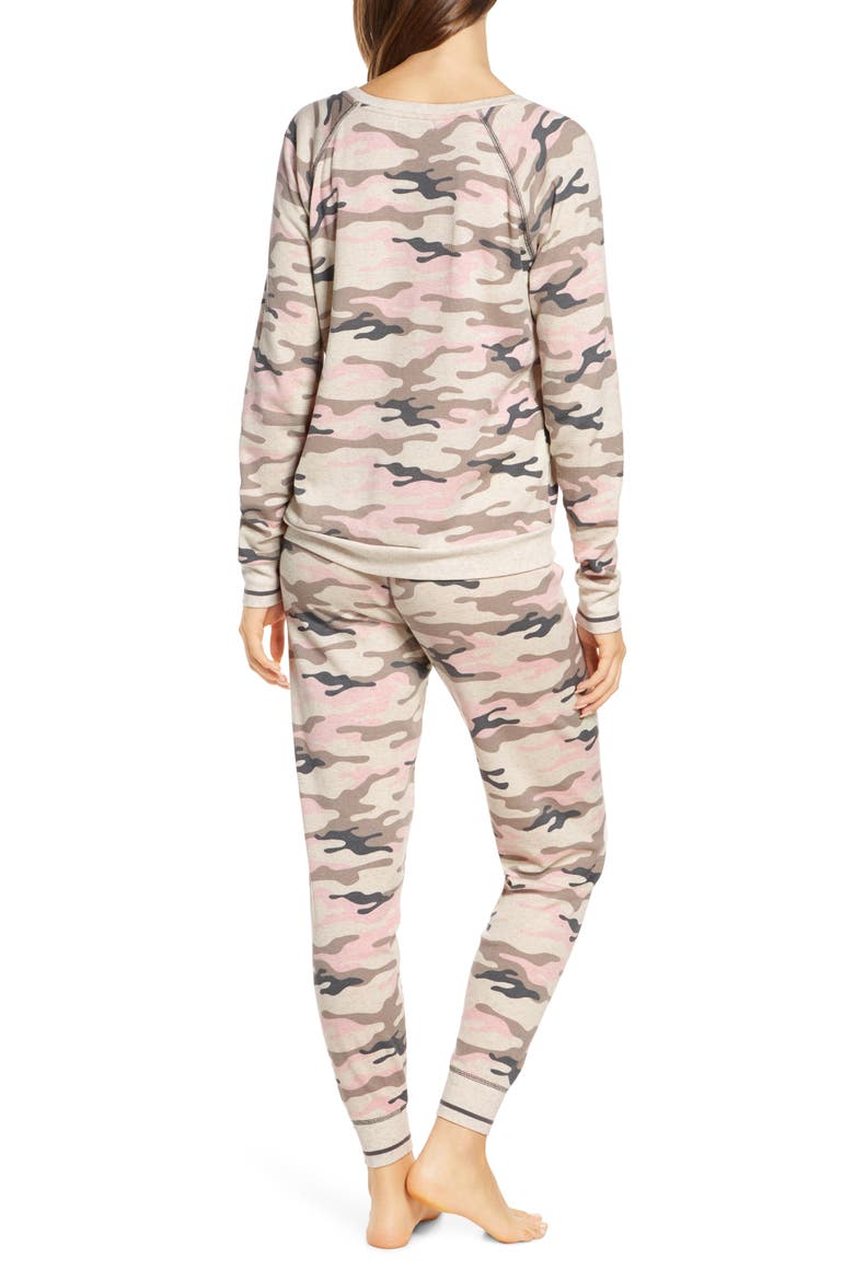 Stripe Thermal Pajamas, Alternate, color, OATMEAL