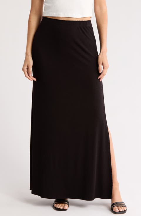 Slit Maxi Skirt