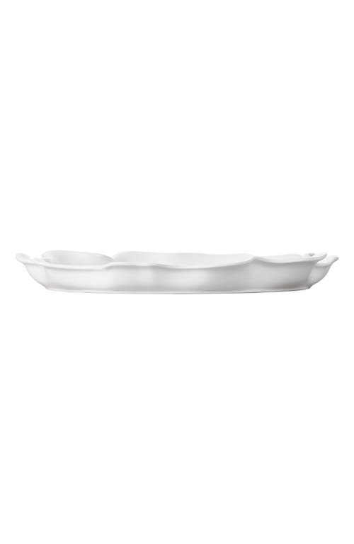 Le Creuset Iris Stoneware Serving Platter In White