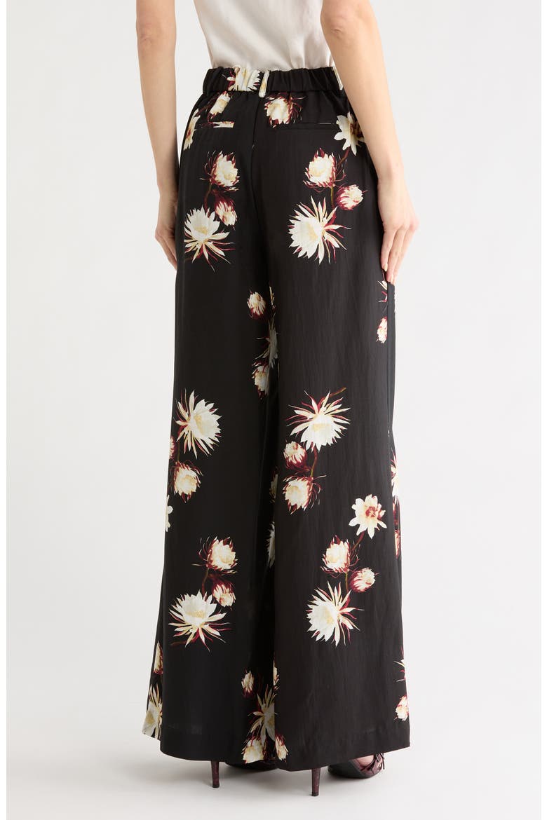 Printed Wide Leg Pants, Alternate, color, MIDNIGHT EPIPHYLLUM PRINT